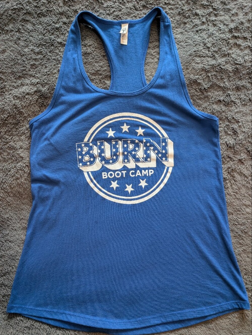 Blue BURN 'Boot Camp' Graphic Racerback Tank